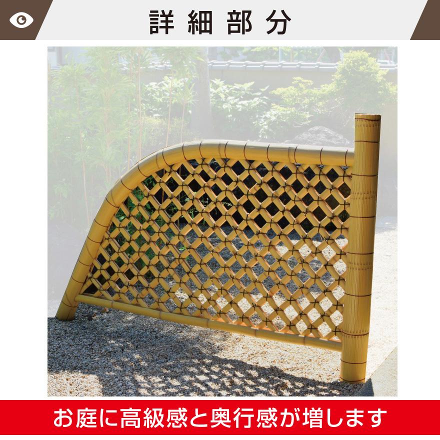白光悦寺垣 仕切垣 W(幅)1200mm×H(高さ)1000mm 国産天然竹 仕切り 玄関先 目隠し 送料込み_1