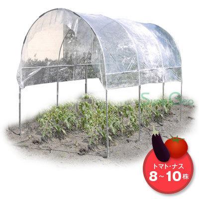 雨よけハウス組立セット 間口1.8mX奥行2.82mX高さ1.98m 2うね用8