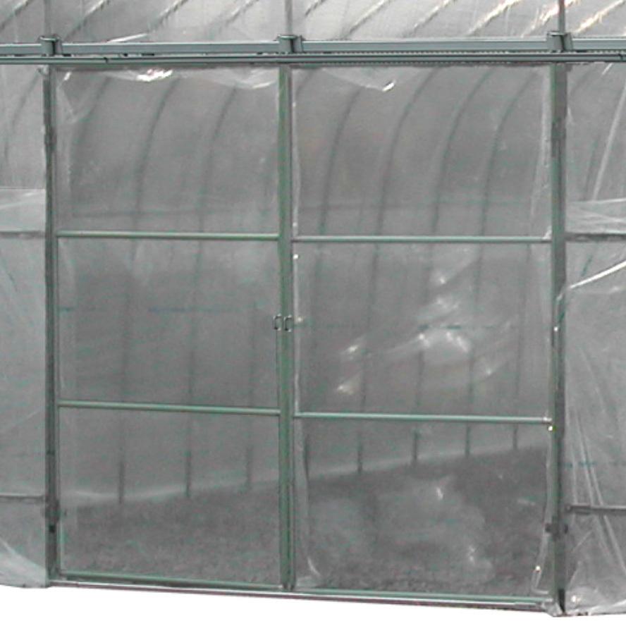 農業用ビニールハウス 3.6mx5.4m、両側巻上げ窓付き 家庭菜園 ビニール