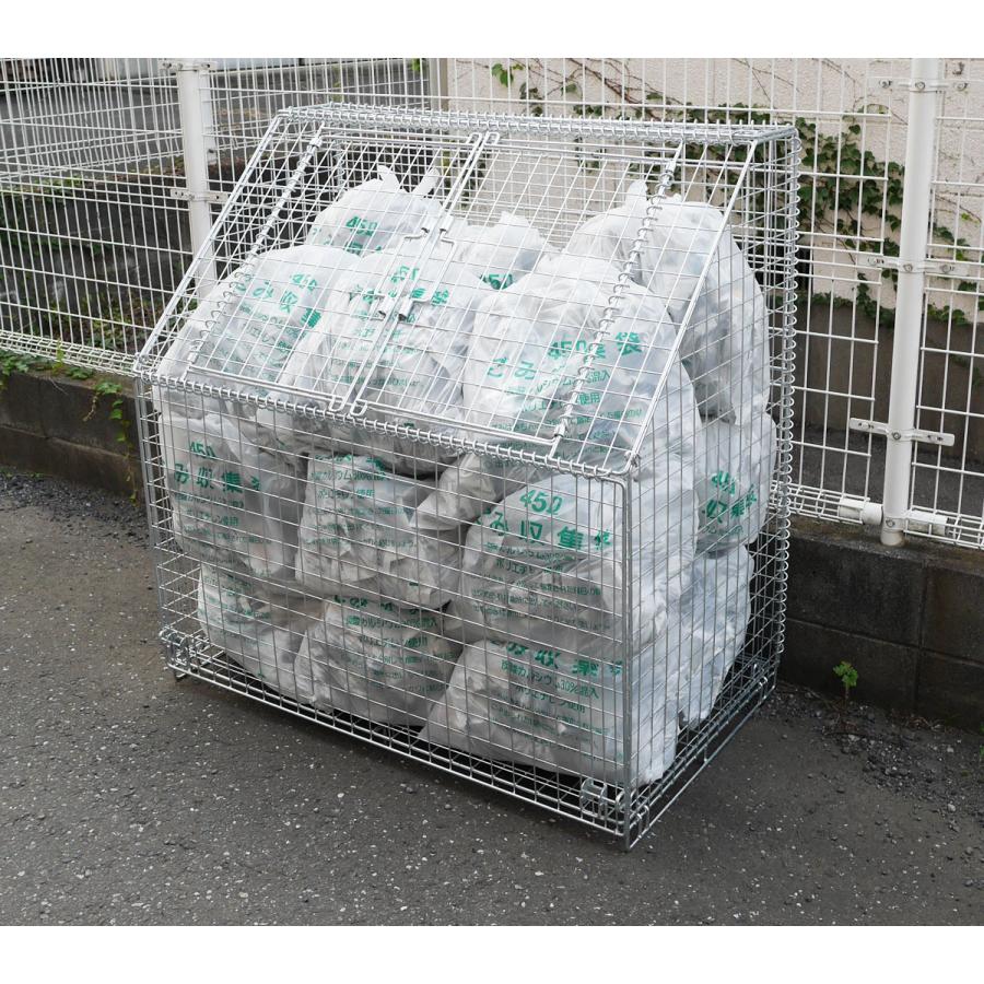 折り畳み式ゴミ収集箱 観音扉式 幅1200mmX奥行700mmX高さ1250mm 容量