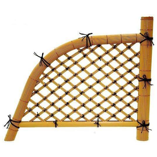 仕切垣 人工竹光悦寺垣（イエロー）W(幅)1200mm×H(高さ)1000mm 仕切り 目隠し 送料込み