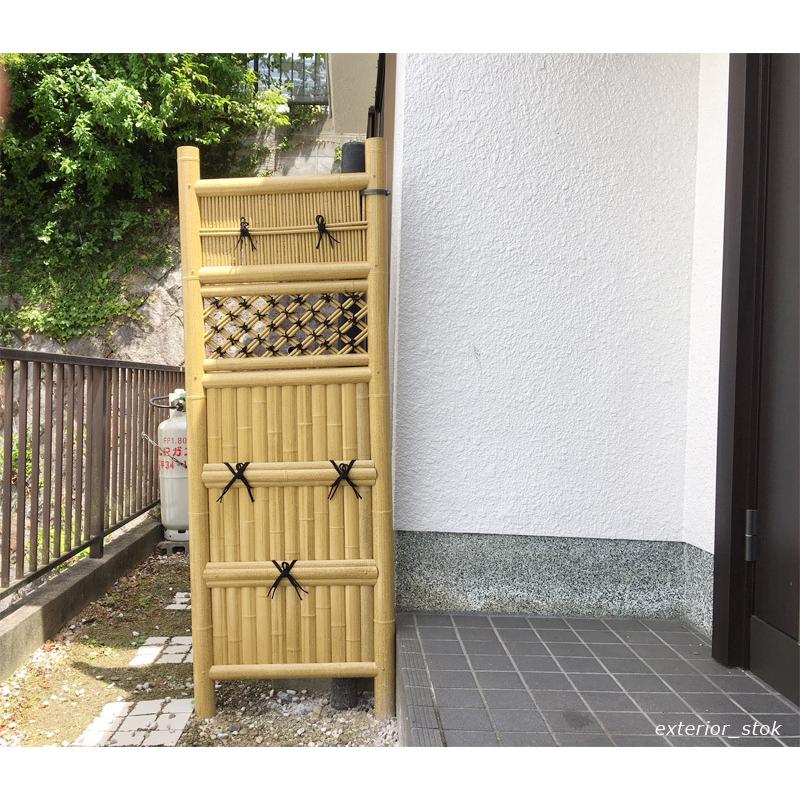 人工竹袖垣 建仁寺垣 W(幅)600mm×H(高さ)1700mm 目隠し袖垣 人工竹