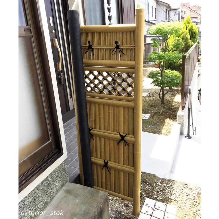 人工竹袖垣 建仁寺垣 W(幅)900mm×H(高さ)1700mm 目隠し袖垣 人工竹