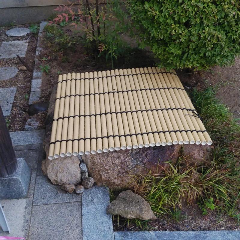 人工竹井戸蓋(ふた) 丸竹直径30mm/900mm×900mm 樹脂製井戸ふた 人工竹井戸蓋(ふた) 丸竹直径30mm/900mm×900mm 樹脂製井戸ふた