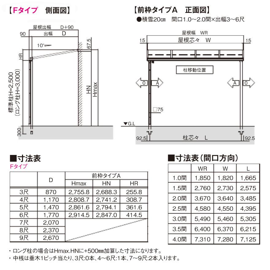 フラット屋根タイプテラス 間口2.0間3670mm×出幅4尺1170mm フラット屋根タイプテラス 間口2.0間3670mm×出幅4尺1170mm