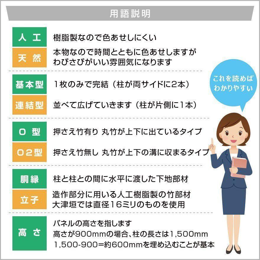 人工竹垣組立セット みす垣K5型 本体黒竹色 古墨色60角柱 H(高さ 人工竹垣組立セット みす垣K5型 本体黒竹色 古墨色60角柱 H(高さ