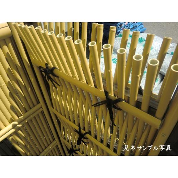 人工竹垣組立セット 大津垣O型 本体イエロー ヤクスギ丸柱 人工竹垣組立セット 大津垣O型 本体イエロー ヤクスギ丸柱
