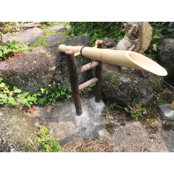 竹ししおどし L(長さ)800〜900mm位×H(高さ)640mm 国産天然竹 職人