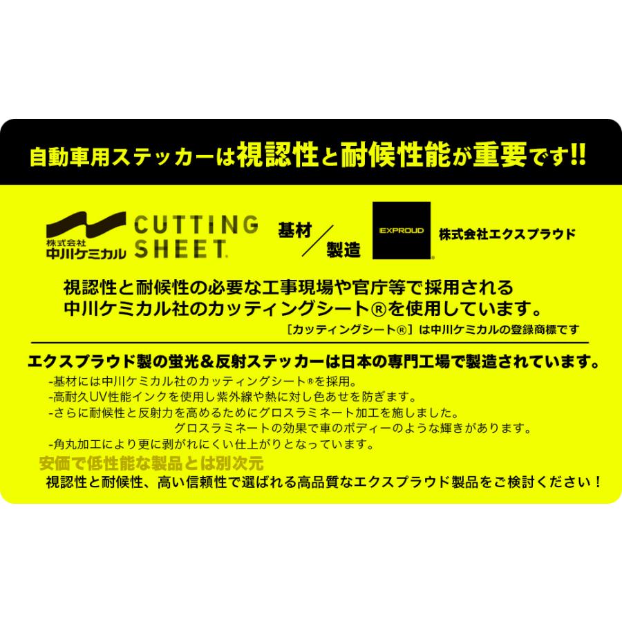 送料無料 後方録画中 イラスト蛍光M ステッカー シール 20x5cm Mサイズ