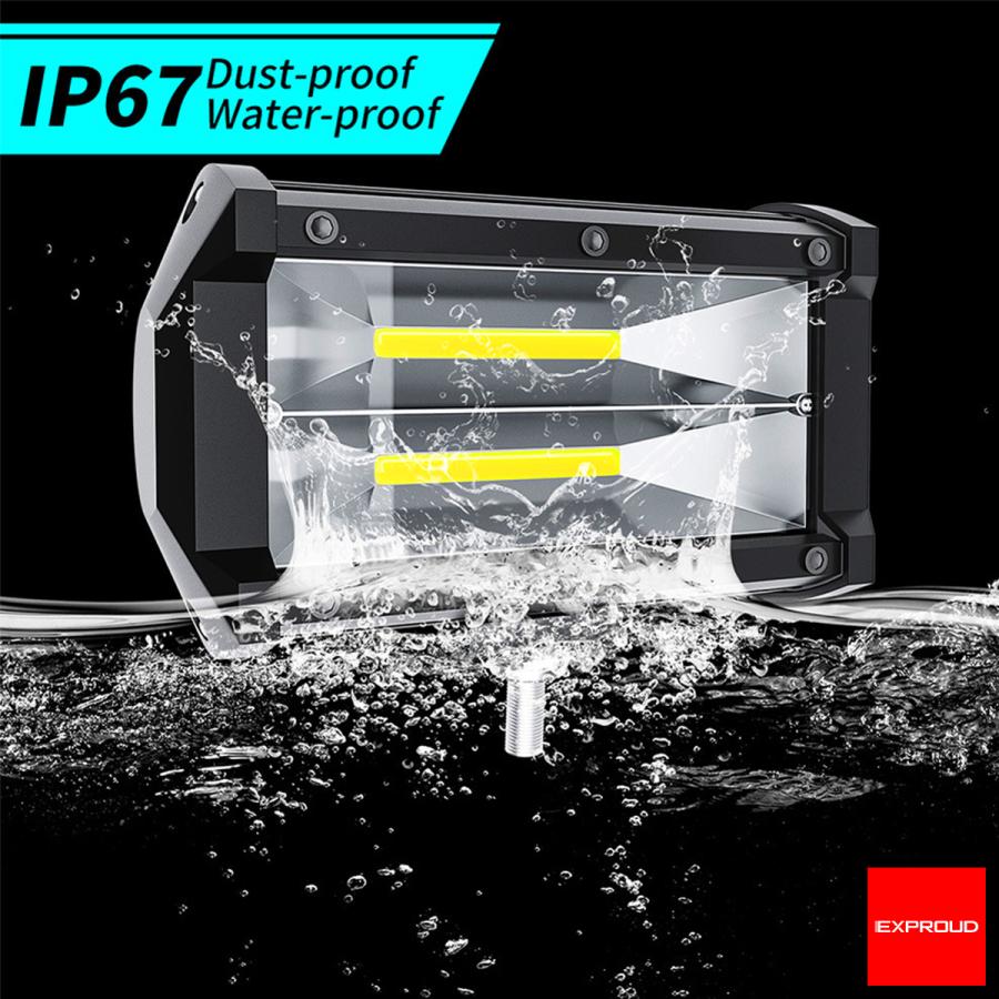 送料無料 LED WORK LIGHT 作業灯 ワークライト 72W DC12V-24V サイズ13×8cm EXPROUD EX501968 |  | 01
