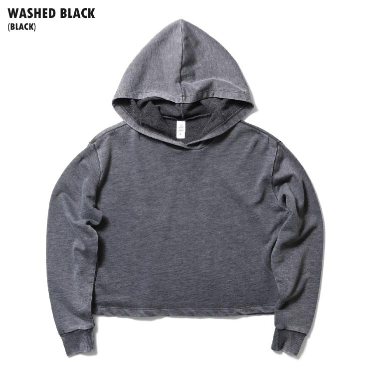 ALTERNATIVE / オルタナティブ  A-8642 Women's Mineral Wash French Terry Crop Pullover Hoodie / クロッププルオーバーフーディー-全3色- | LOS ANGELES APPAREL | 05