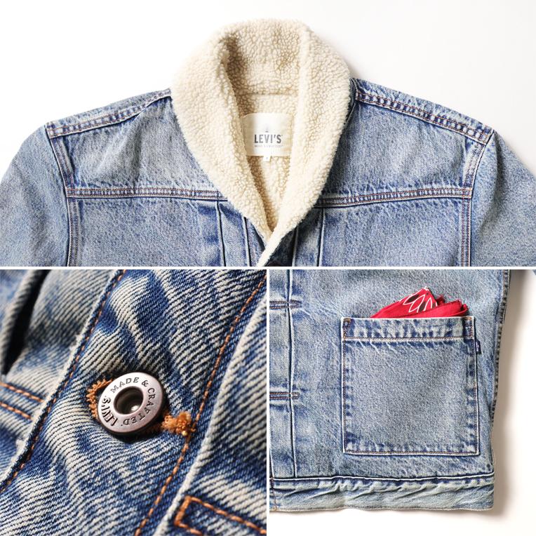 【並行輸入品】LEVI'S / リーバイス B-34463 MADE CRAFT DENIM JACKET / MADE & CRAFTED ショールカラー ボア デニムジャケット -全2色- |  | 10