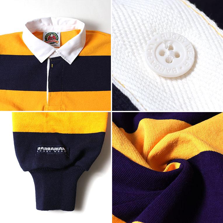 【並行輸入品】BARBARIAN / バーバリアン BARB002 CLASSIC 12oz RUGBY SHIRT 4inch STRIPE / クラシック12オンスラガーシャツ 4インチストライプ |  | 19