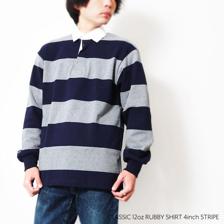 【並行輸入品】BARBARIAN / バーバリアン BARB002 CLASSIC 12oz RUGBY SHIRT 4inch STRIPE / クラシック12オンスラガーシャツ 4インチストライプ |  | 09