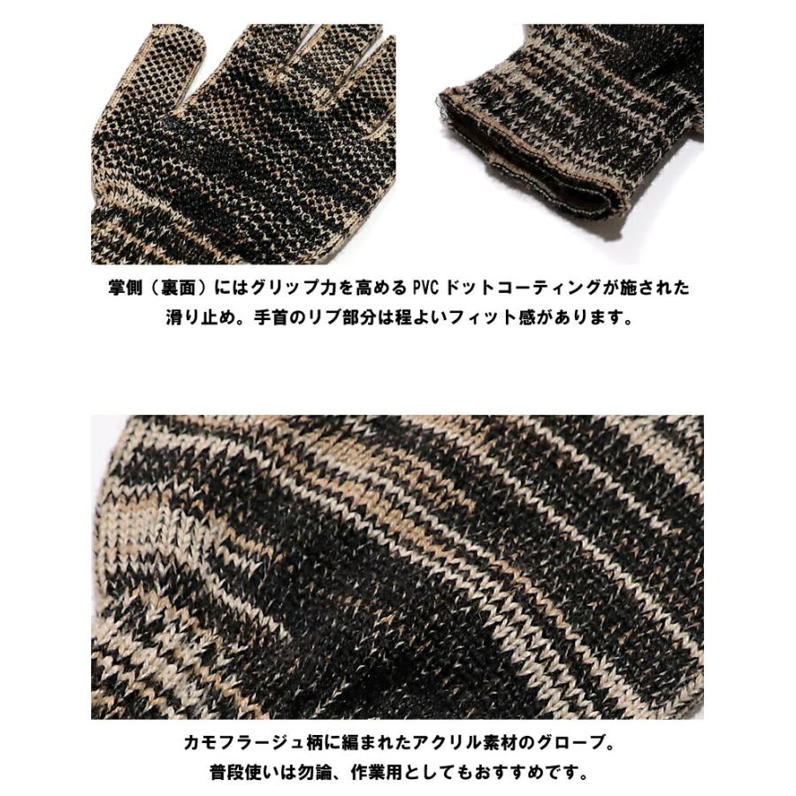 【並行輸入品】『BRONER/ブローナー』BR13 CAMO KNIT DOTTED GLOVES/カモニット ドットグローブ -全1色- | BRONER | 04