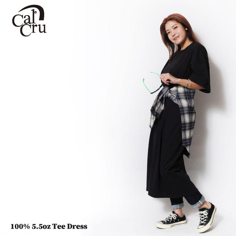 【並行輸入品】CALCRU / カルクルー CC-CRES 100% 5.5oz PRE SHRUNK TEE DRESS / 半袖TEEシャツドレス  -全3色- |  | 04