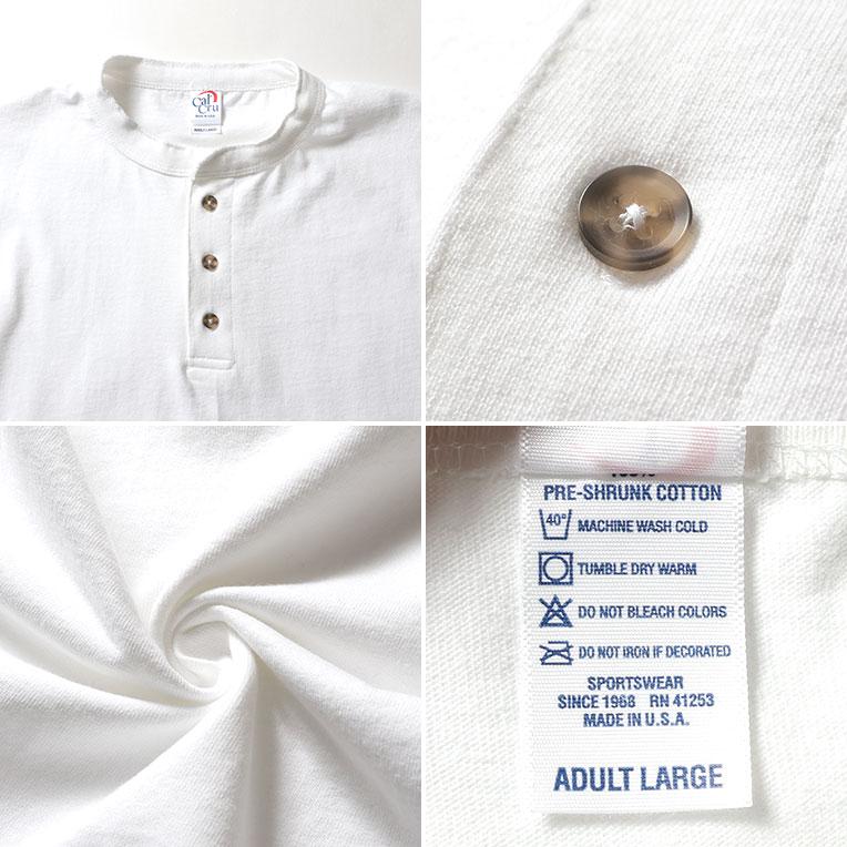 【並行輸入品】CALCRU / カルクルー CLCR002 3 BUTTON 7.2oz HENLEY / 3ボタン7.2オンスヘンリーネック半袖Tシャツ -全3色- |  | 09