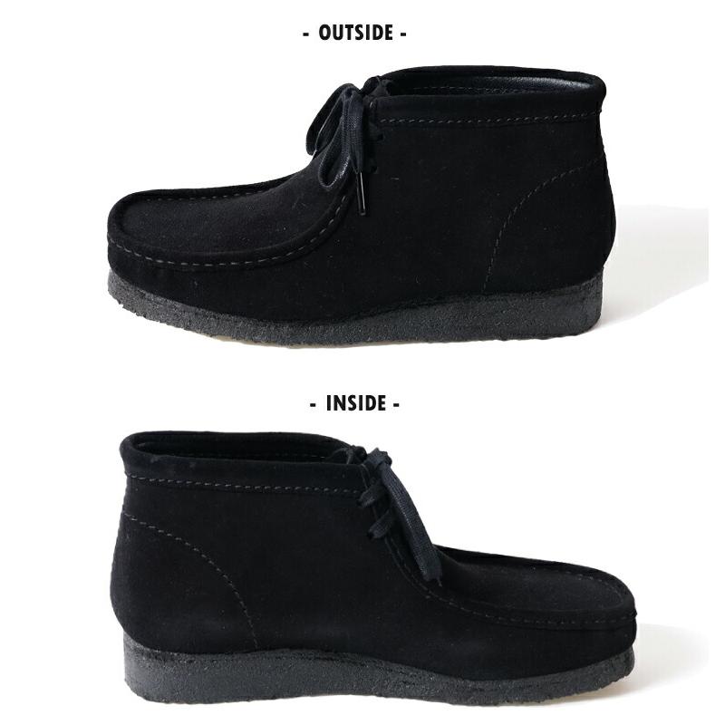 Clarks ワラビー　黒 Clarks WALLABEE BT GTX BLACK LEATHER （クラークス ワラビー