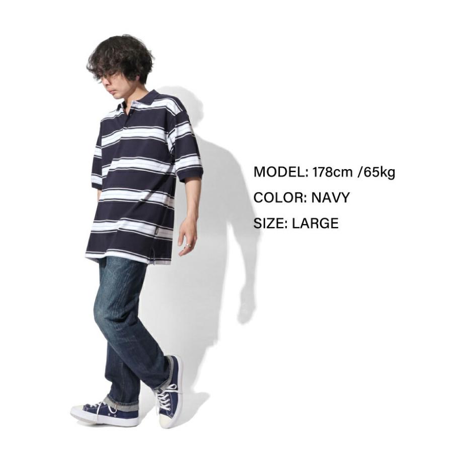 【並行輸入品】CAL TOP / キャルトップ CLTP777 STRIPE POLO SHIRT / ストライプ ポロシャツ -全3色- |  | 14