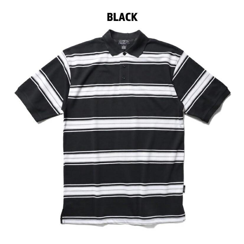 Black & White ストライプ ポロシャツ CAL TOP / キャルトップ CLTP777 STRIPE POLO SHIRT ストライプ