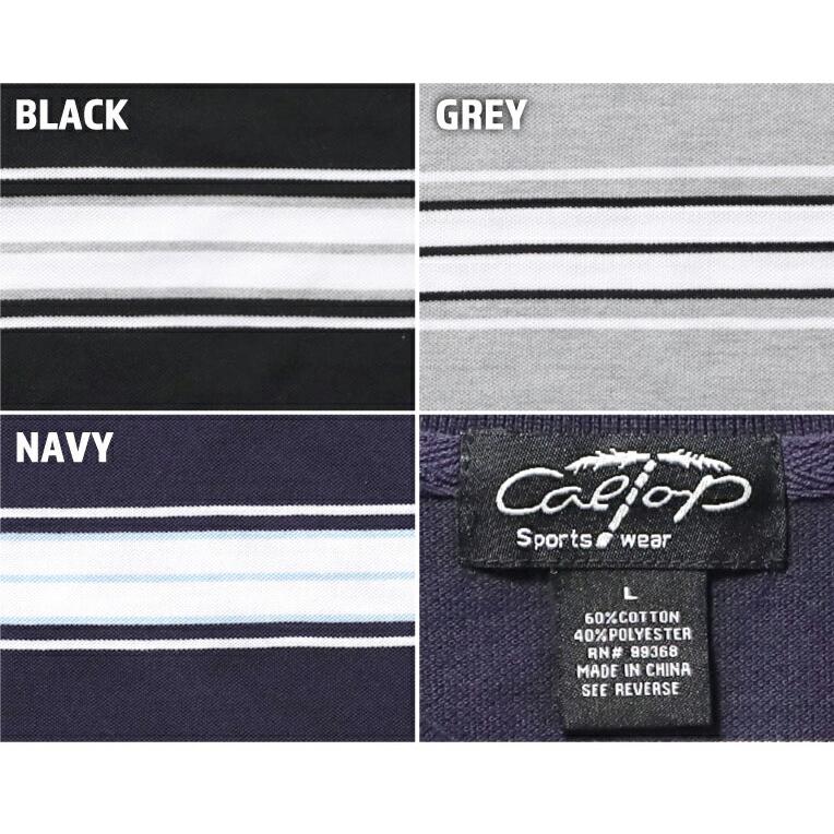 【並行輸入品】CAL TOP / キャルトップ CLTP777 STRIPE POLO SHIRT / ストライプ ポロシャツ -全3色- |  | 11