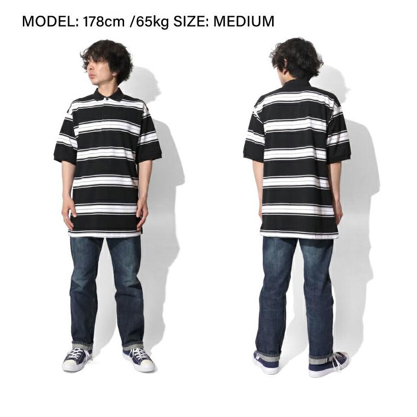 【並行輸入品】CAL TOP / キャルトップ CLTP777 STRIPE POLO SHIRT / ストライプ ポロシャツ -全3色- |  | 12