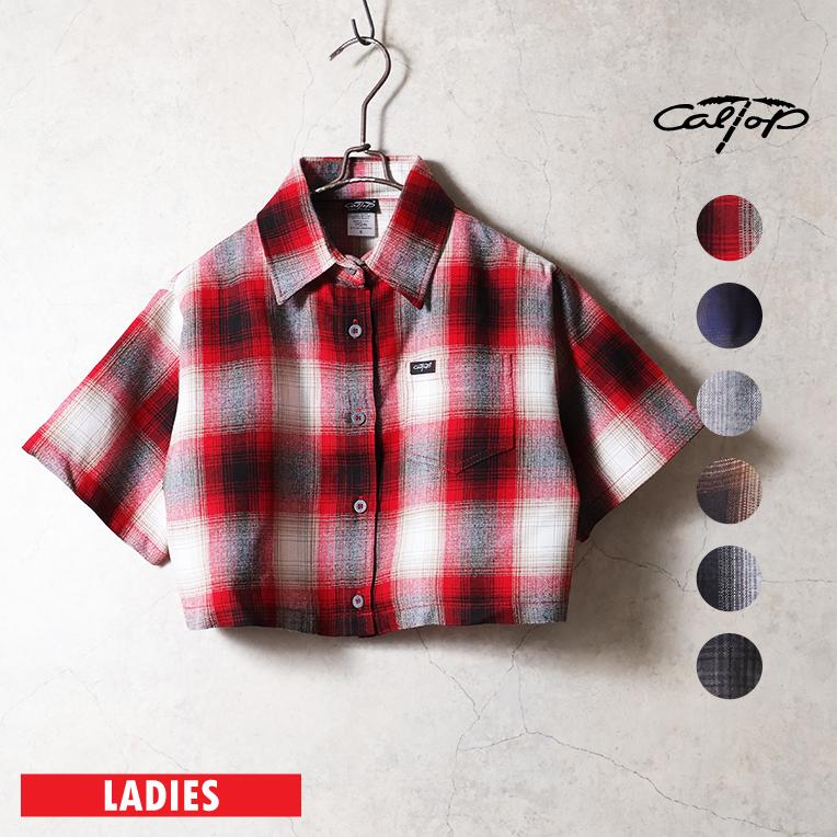 CALTOP  / キャルトップ CLTPWS001 S/S GIRLS CROP SHIRT / クロップ丈半袖シャツ -全6色- | 