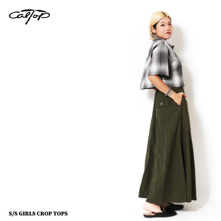 CALTOP  / キャルトップ CLTPWS001 S/S GIRLS CROP SHIRT / クロップ丈半袖シャツ -全6色- |  | 07