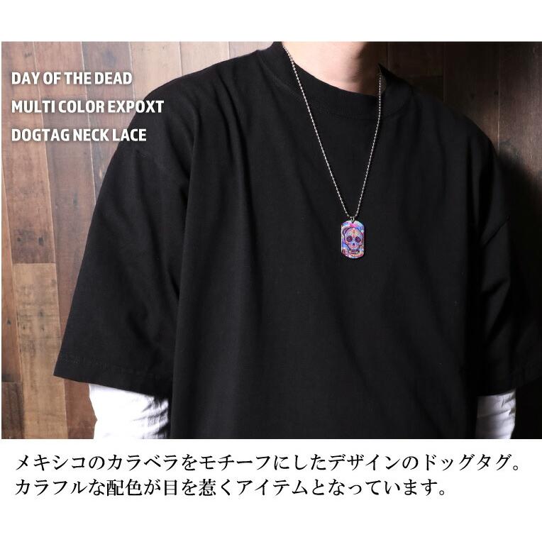【並行輸入品】NO BRAND / ノーブランド F-2437 DAY OF THE DEAD MULTI COLOR EXPOXT DOGTAG NECK LACE / デイ オブ ザ デッド マルチカラー エポキシ |  | 01