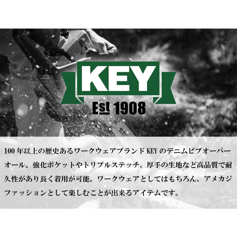 【並行輸入品】EY INDUSTRIES INC/ キー インダストリーズ インク KEY273 KEY BIB OVERALL HI-BACK ZIP FLY / ビブオーバーオール ハイバック ジップフライ | KEY | 01