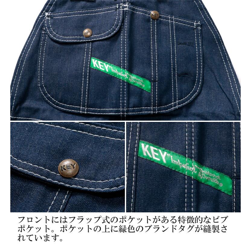 【並行輸入品】EY INDUSTRIES INC/ キー インダストリーズ インク KEY273 KEY BIB OVERALL HI-BACK ZIP FLY / ビブオーバーオール ハイバック ジップフライ | KEY | 07
