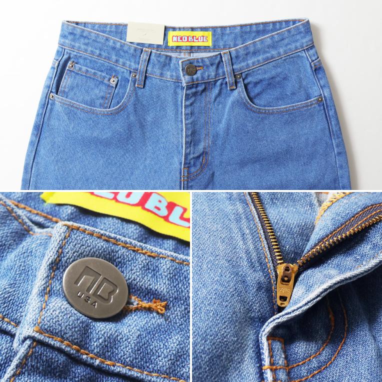 【並行輸入品】NEO BLUE / ネオブルー NEO244 MEDIUM BLUE BAGGY JEANS  / ミディアムブルーバギージーンズ -全1色- |  | 05