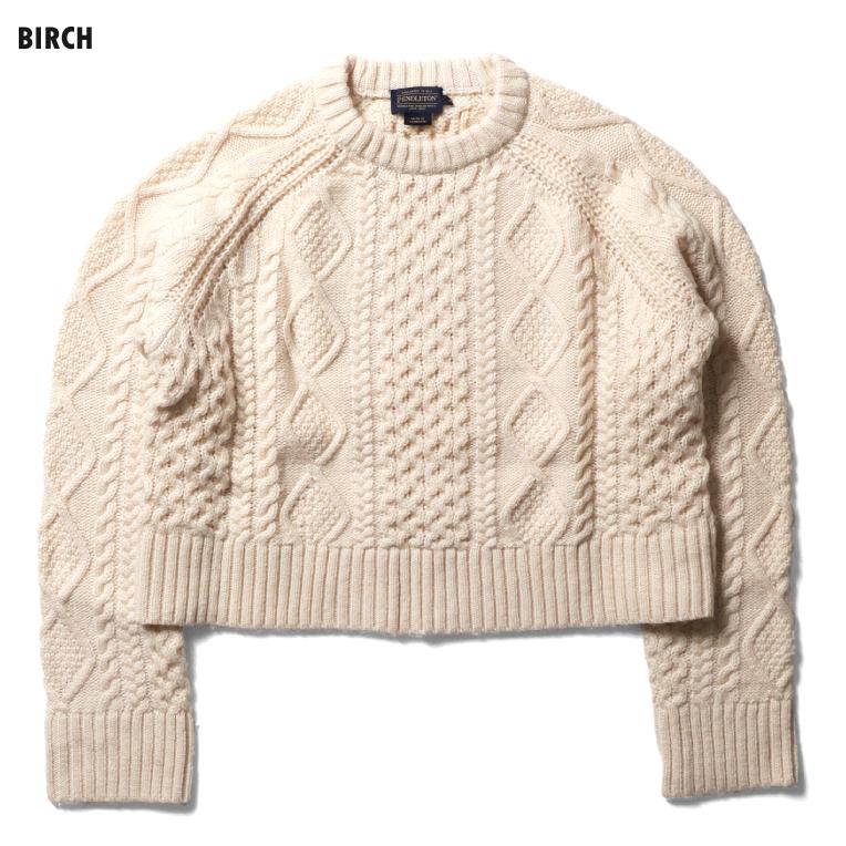【並行輸入品】PENDLETON ペンドルトン PEN2432 WOMEN'S HERITAGE SHETLAND CROPPED FISHERMAN SWEATER / ヘリテージシェットランドフィッシャーマンセーター |  | 05