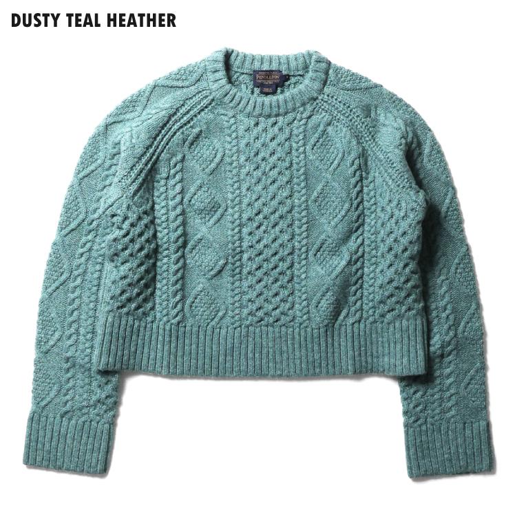 【並行輸入品】PENDLETON ペンドルトン PEN2432 WOMEN'S HERITAGE SHETLAND CROPPED FISHERMAN SWEATER / ヘリテージシェットランドフィッシャーマンセーター |  | 07