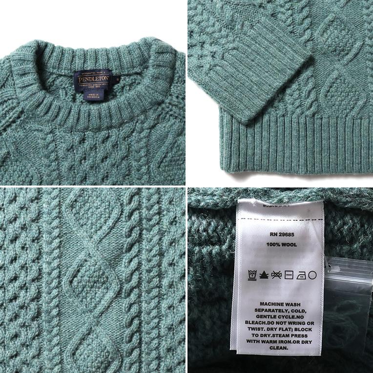【並行輸入品】PENDLETON ペンドルトン PEN2432 WOMEN'S HERITAGE SHETLAND CROPPED FISHERMAN SWEATER / ヘリテージシェットランドフィッシャーマンセーター |  | 09