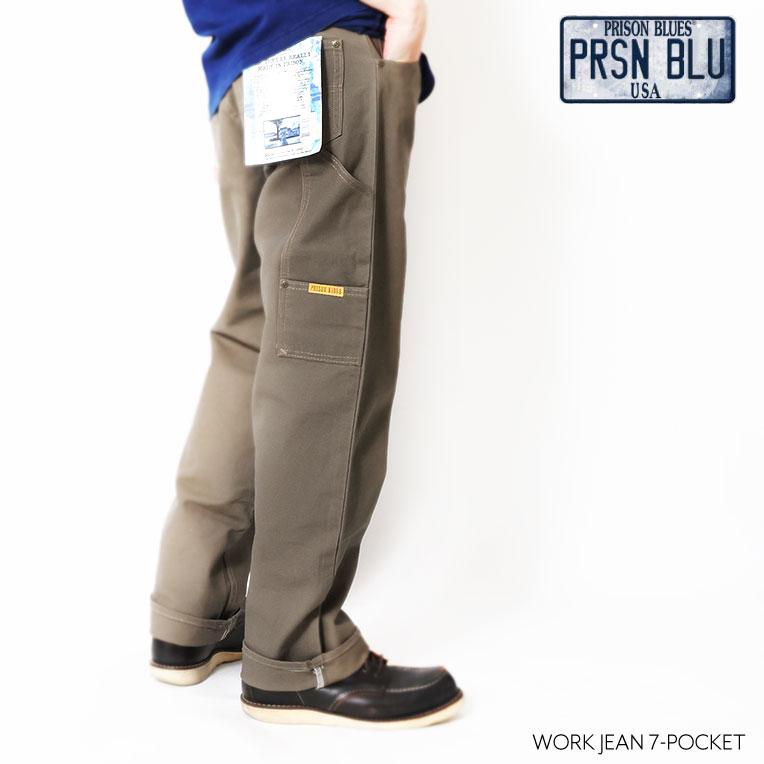 【並行輸入品】PRISON BLUES / プリズンブルース PRBS191OD WORK JEAN 7-POCKET / ワークジーンズ 7ポケット -全2色- |  | 03