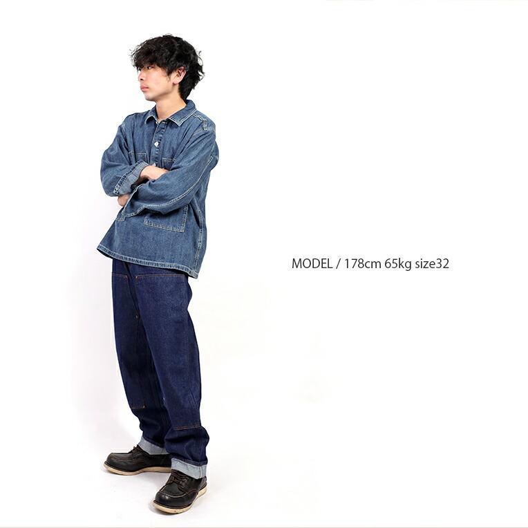 【並行輸入品】PRISON BLUES / プリズンブルース PRBS192 DOUBLE KNEE WORK JEAN 7-POCKET / ダブルニーワークデニムジーンズ 7ポケット -全3色- |  | 16