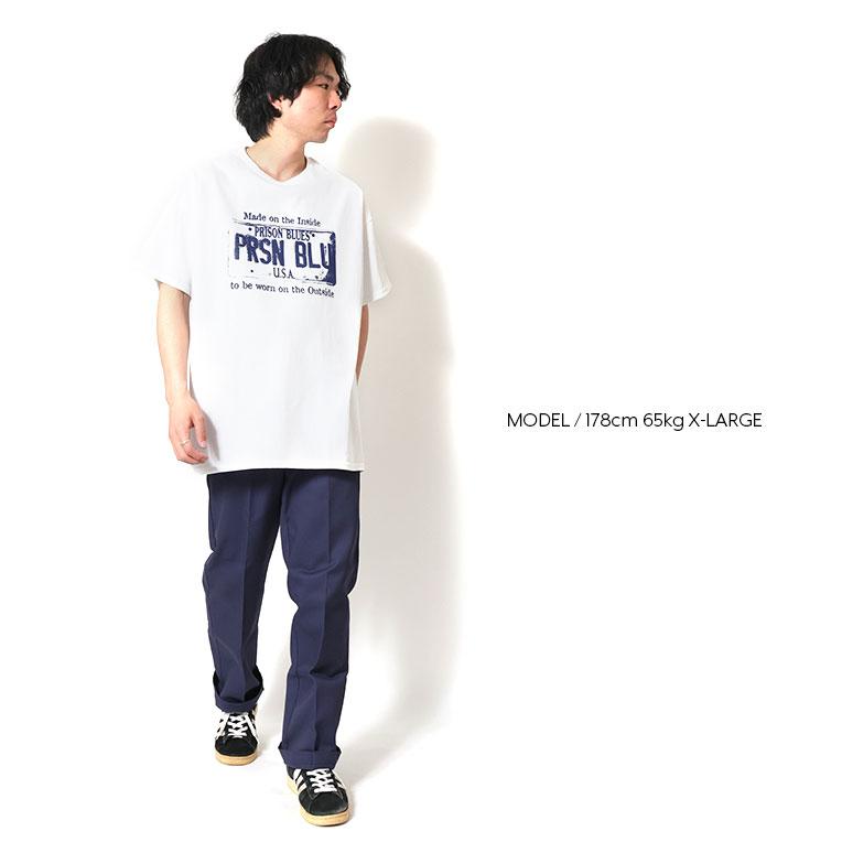 【並行輸入品】PRISON BLUES / プリズンブルース PRBS230 USA PLATE T-SHIRT / プレートロゴプリント半袖Ｔシャツ  -全5色- |  | 14