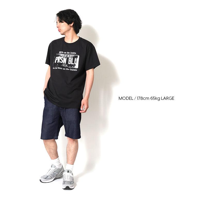 【並行輸入品】PRISON BLUES / プリズンブルース PRBS230 USA PLATE T-SHIRT / プレートロゴプリント半袖Ｔシャツ  -全5色- |  | 15
