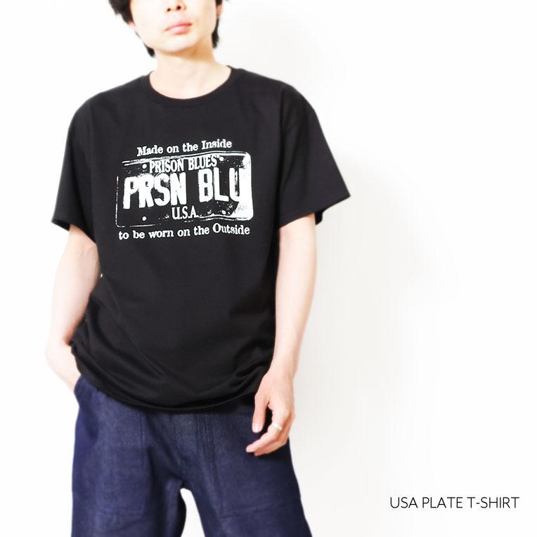 【並行輸入品】PRISON BLUES / プリズンブルース PRBS230 USA PLATE T-SHIRT / プレートロゴプリント半袖Ｔシャツ  -全5色- |  | 05
