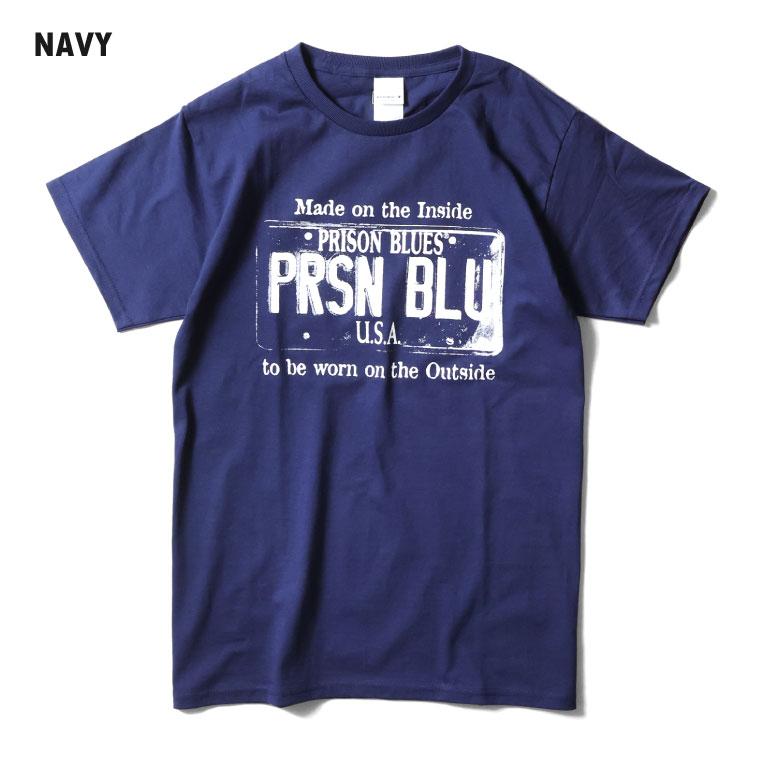 【並行輸入品】PRISON BLUES / プリズンブルース PRBS230 USA PLATE T-SHIRT / プレートロゴプリント半袖Ｔシャツ  -全5色- |  | 06