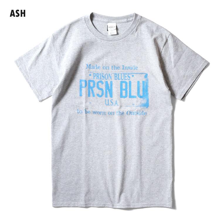 【並行輸入品】PRISON BLUES / プリズンブルース PRBS230 USA PLATE T-SHIRT / プレートロゴプリント半袖Ｔシャツ  -全5色- |  | 07