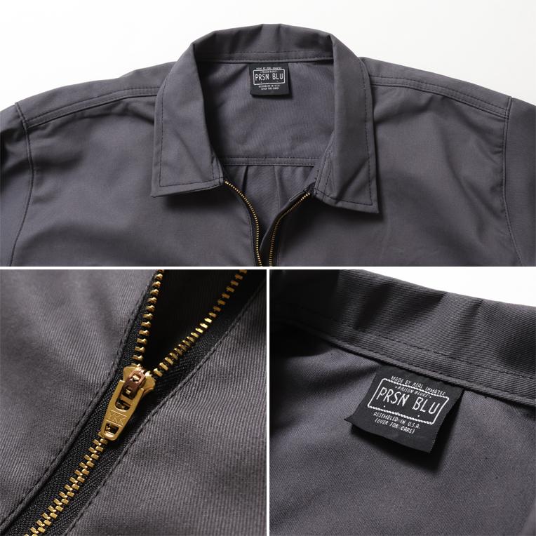 【並行輸入品】PRISON BLUES / プリズンブルース PRBS2532 L/S WORK SHIRT FRONT ZIPPER / 長袖 ワークシャツ フロント ジッパー |  | 05