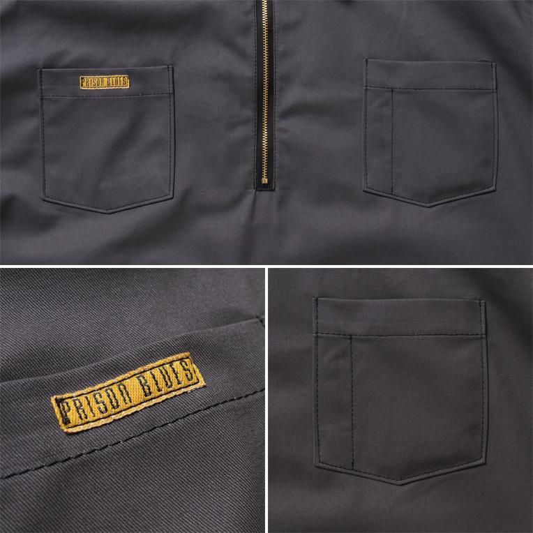 【並行輸入品】PRISON BLUES / プリズンブルース PRBS2532 L/S WORK SHIRT FRONT ZIPPER / 長袖 ワークシャツ フロント ジッパー |  | 06