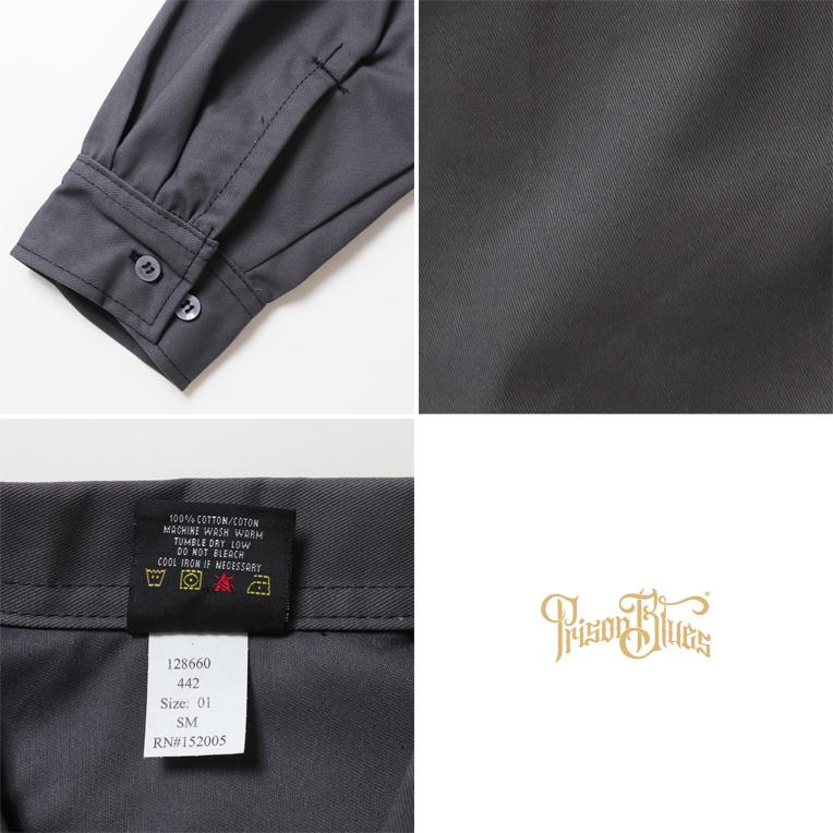 【並行輸入品】PRISON BLUES / プリズンブルース PRBS2532 L/S WORK SHIRT FRONT ZIPPER / 長袖 ワークシャツ フロント ジッパー |  | 07