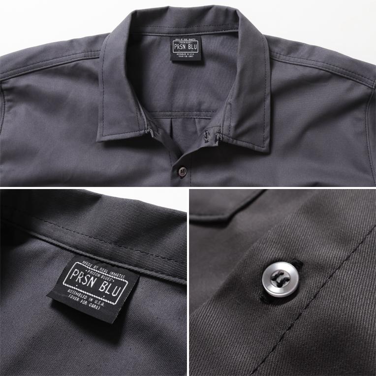 【並行輸入品】PRISON BLUES / プリズンブルース PRBS2533 L/S WORK SHIRT FRONT BUTTON / 長袖 ワークシャツ フロント ボタン |  | 05