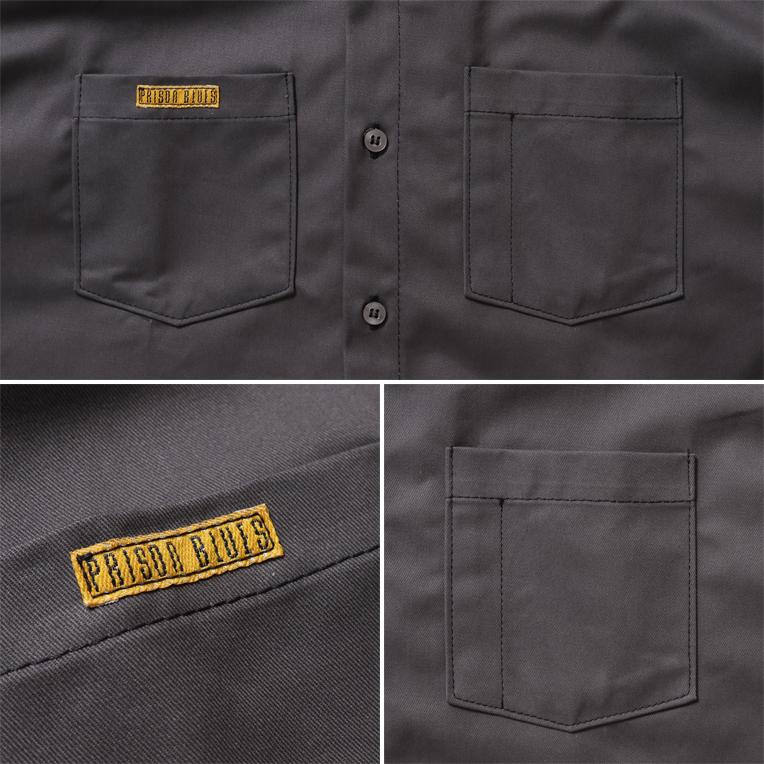 【並行輸入品】PRISON BLUES / プリズンブルース PRBS2533 L/S WORK SHIRT FRONT BUTTON / 長袖 ワークシャツ フロント ボタン |  | 06