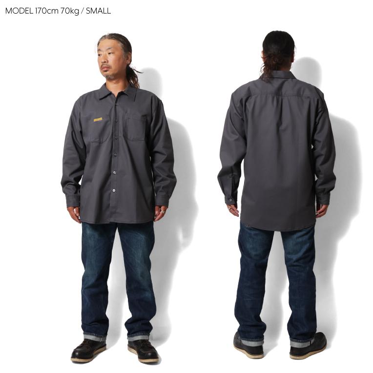 【並行輸入品】PRISON BLUES / プリズンブルース PRBS2533 L/S WORK SHIRT FRONT BUTTON / 長袖 ワークシャツ フロント ボタン |  | 08