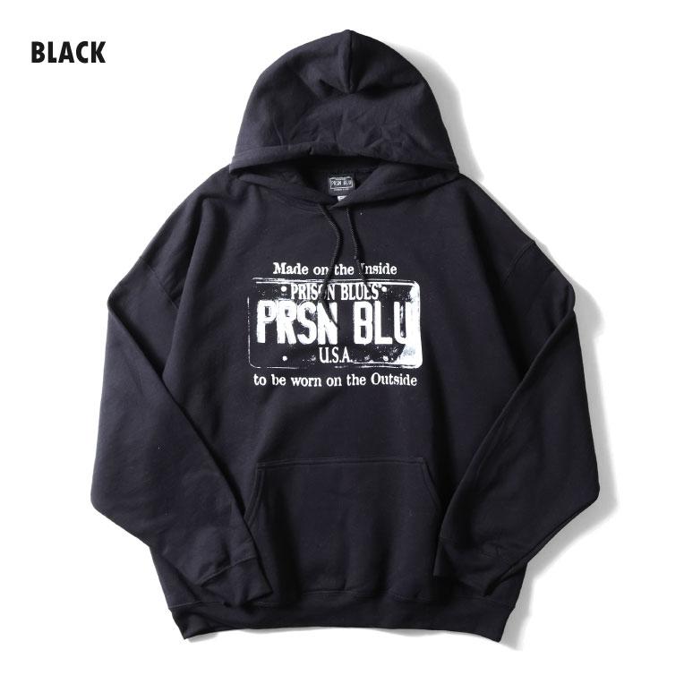 【並行輸入品】PRISON BLUES / プリズンブルース PRBS3304 USA PLATE PULLOVER PARKA / プレートロゴプリントプルオーバーパーカー  -全2色- |  | 04