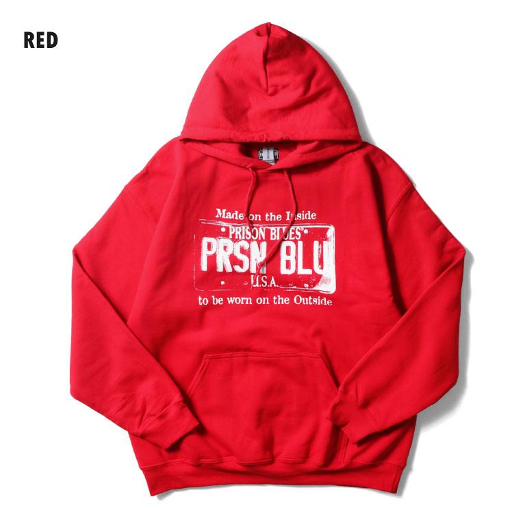 PRISON BLUES / プリズンブルース PRBS3304 USA PLATE PULLOVER PARKA / プレートロゴプリントプルオーバーパーカー  -全3色- |  | 05